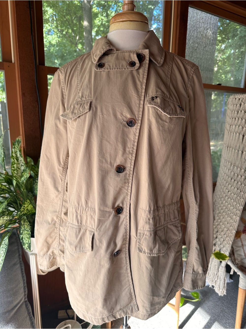 Banana Republic Light Khaki Utility Jacket